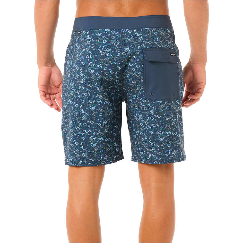 Rip Curl bañador playa hombre MIRAGE FLORAL REEF vista trasera