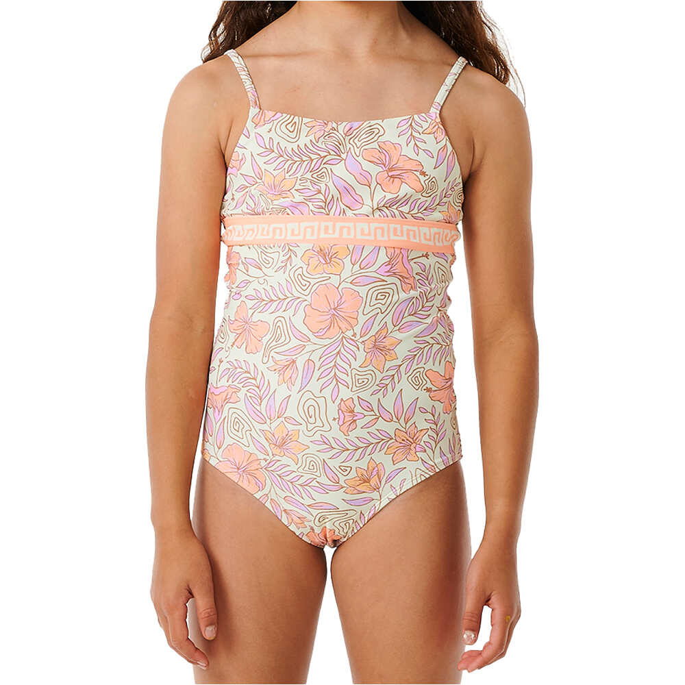 Rip Curl bañador playa niña HIDDEN TROPIC ONE PIECE-GIRL vista frontal