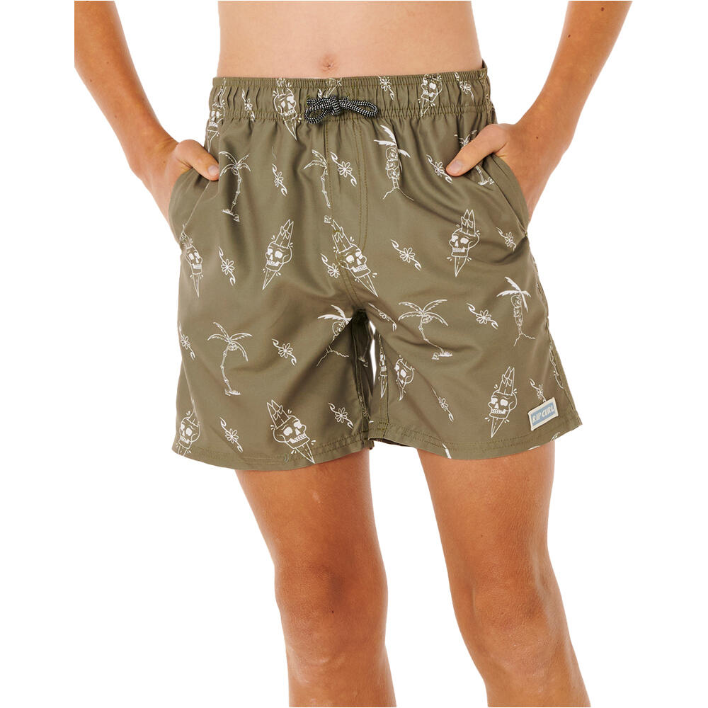 Rip Curl bañador playa niño ETERNAL SHRED MESH VOLLEY-BOY vista frontal