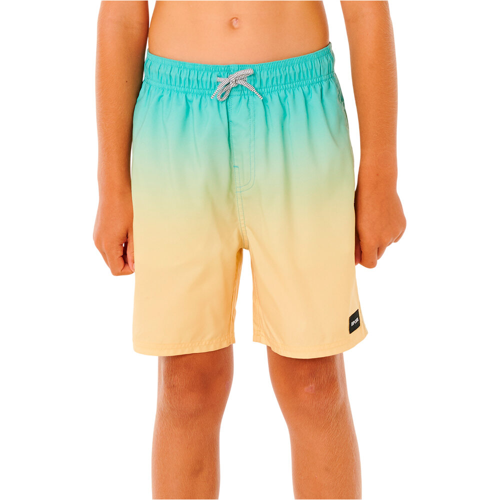Rip Curl bañador playa niño OFFSET FADE VOLLEY-BOY vista frontal