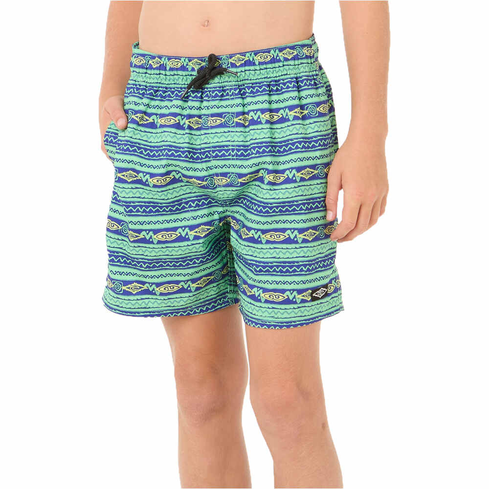 Rip Curl bañador playa niño RAW ENERGY MESH VOLLEY-BOY vista frontal