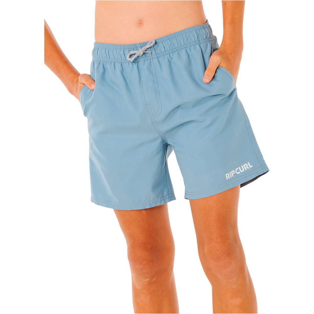 Rip Curl bañador playa niño STREAMLINE OFFSET VOLLEY-BOY vista frontal