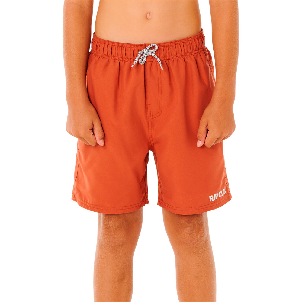 Rip Curl bañador playa niño STREAMLINE OFFSET VOLLEY-BOY vista frontal