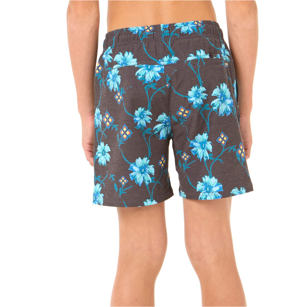 Rip Curl bañador playa niño SURF REVIVAL FLORAL VOLLEY-BOY vista trasera