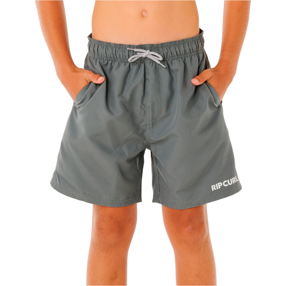 Rip Curl bañador playa niño X_STREAMLINE OFFSET VOLLEY-BOY vista frontal