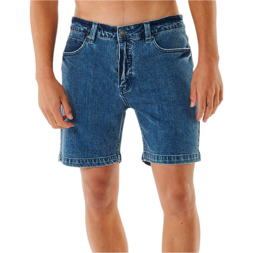 Rip Curl bermudas hombre CLASSIC SURF DENIM WALKSHORT vista frontal