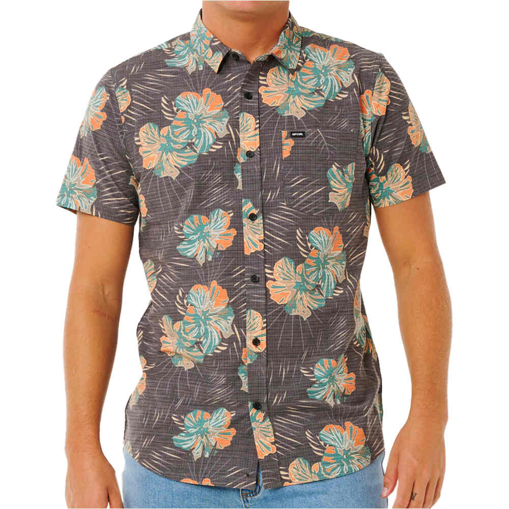 Rip Curl camisa manga corta hombre SESSIONS AEROTECH S/S SHIRT vista frontal