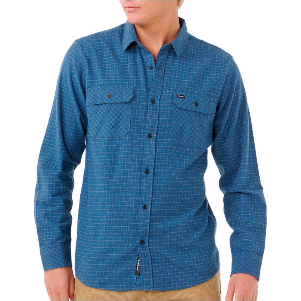 Rip Curl camisa manga larga hombre CLASSIC SURF CHECKED IN FLANNE vista frontal