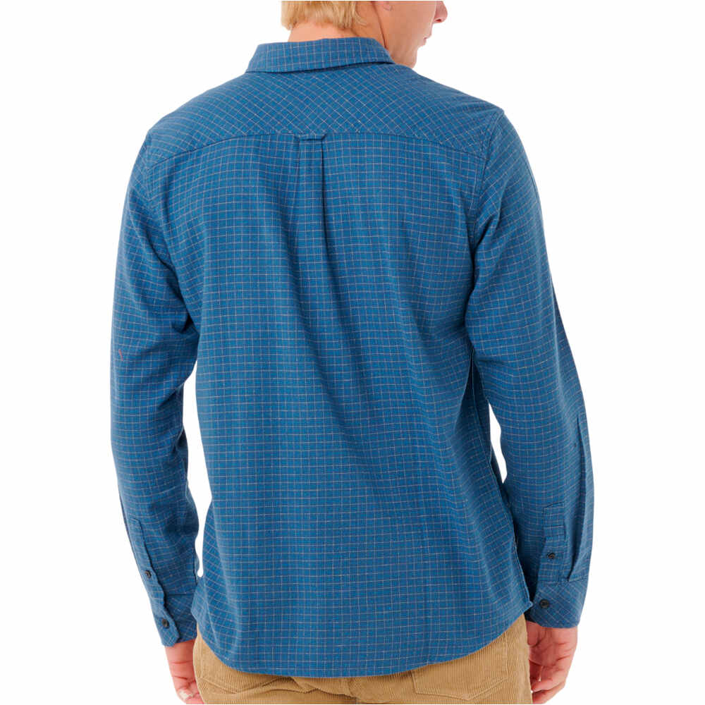 Rip Curl camisa manga larga hombre CLASSIC SURF CHECKED IN FLANNE vista trasera