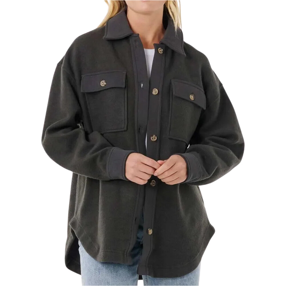 Rip Curl camisa manga larga mujer HIGH TIDE FLEECE SHACKET vista frontal