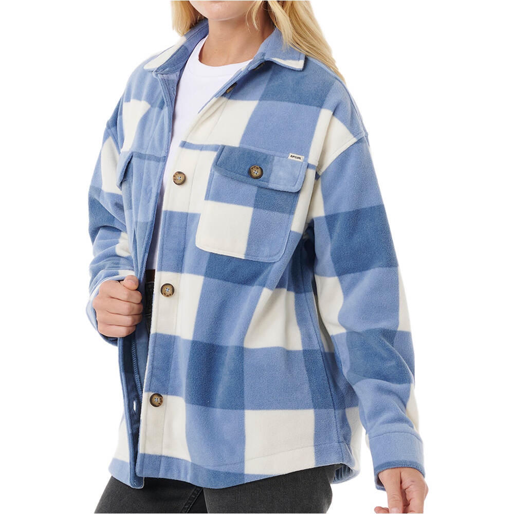 Rip Curl camisa manga larga mujer NEON ISLES FLEECE L/S SHIRT vista frontal