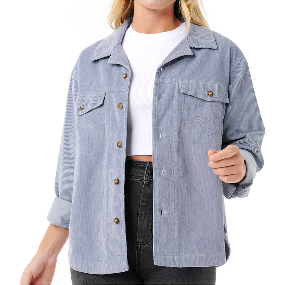 Rip Curl camisa manga larga mujer STEVIE CORD SHIRT vista frontal