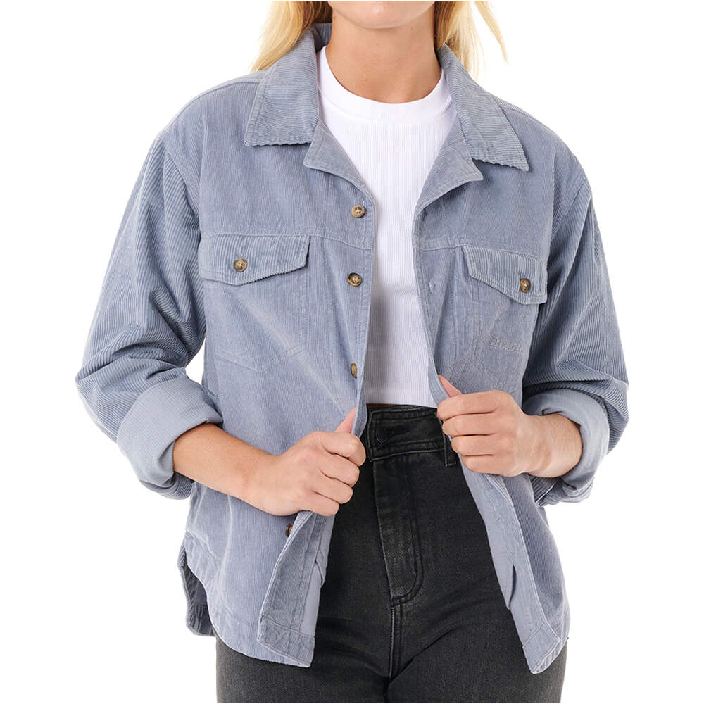 Rip Curl camisa manga larga mujer STEVIE CORD SHIRT vista trasera