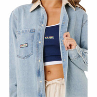Rip Curl camisa manga larga mujer SURF SIDE RELAXED DENIM SHIRT vista detalle