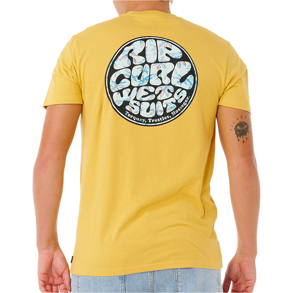 Rip Curl camiseta manga corta hombre WETTIE PASSAGE ICON TEE vista trasera