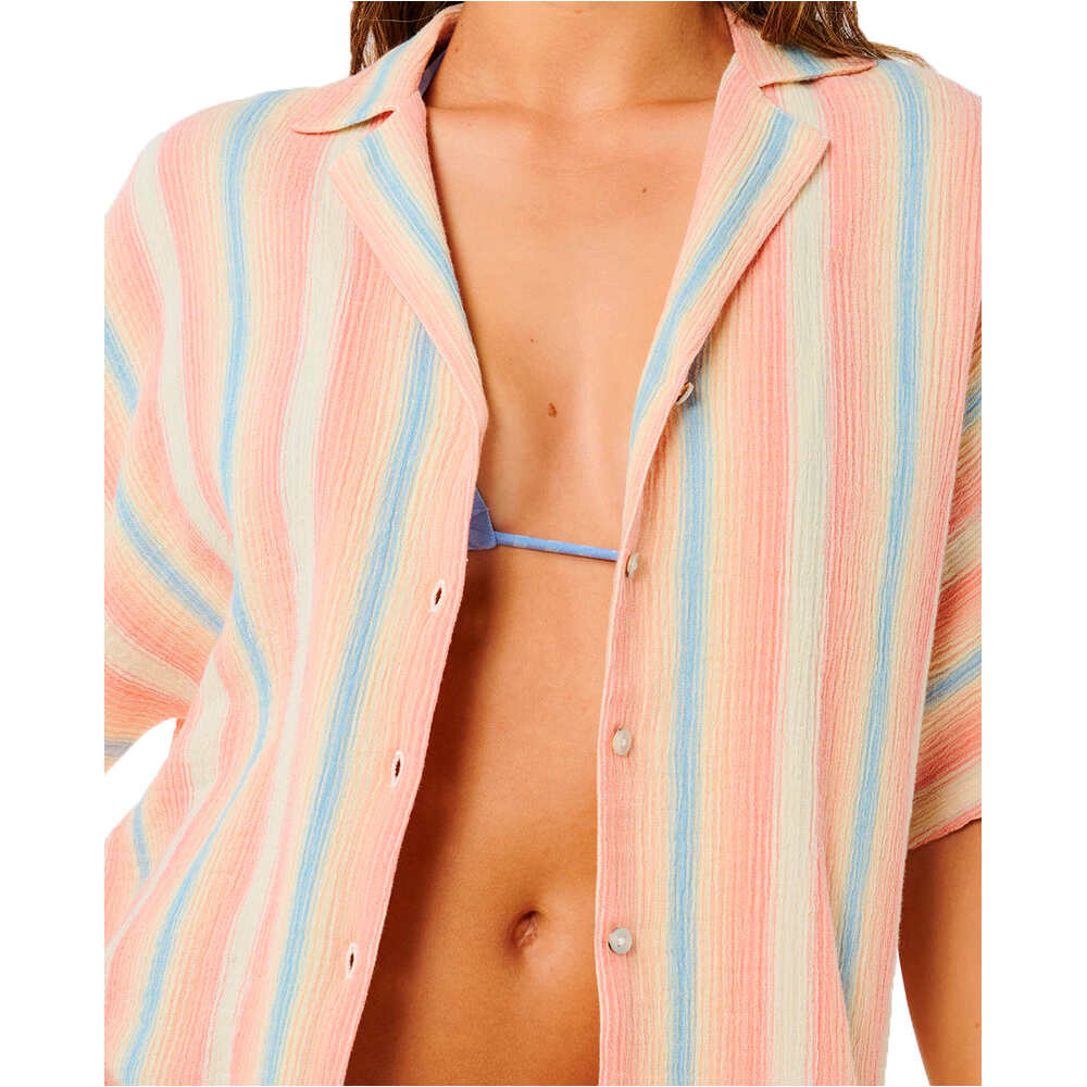Rip Curl camiseta manga corta mujer PREMIUM SURF STRIPE S/S SHIRT vista detalle