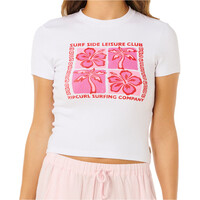 Rip Curl camiseta manga corta mujer SURF SIDE FITTED TEE vista frontal