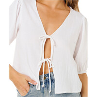 Rip Curl camiseta manga corta mujer VIBE SURF TIE FRONT TOP vista detalle