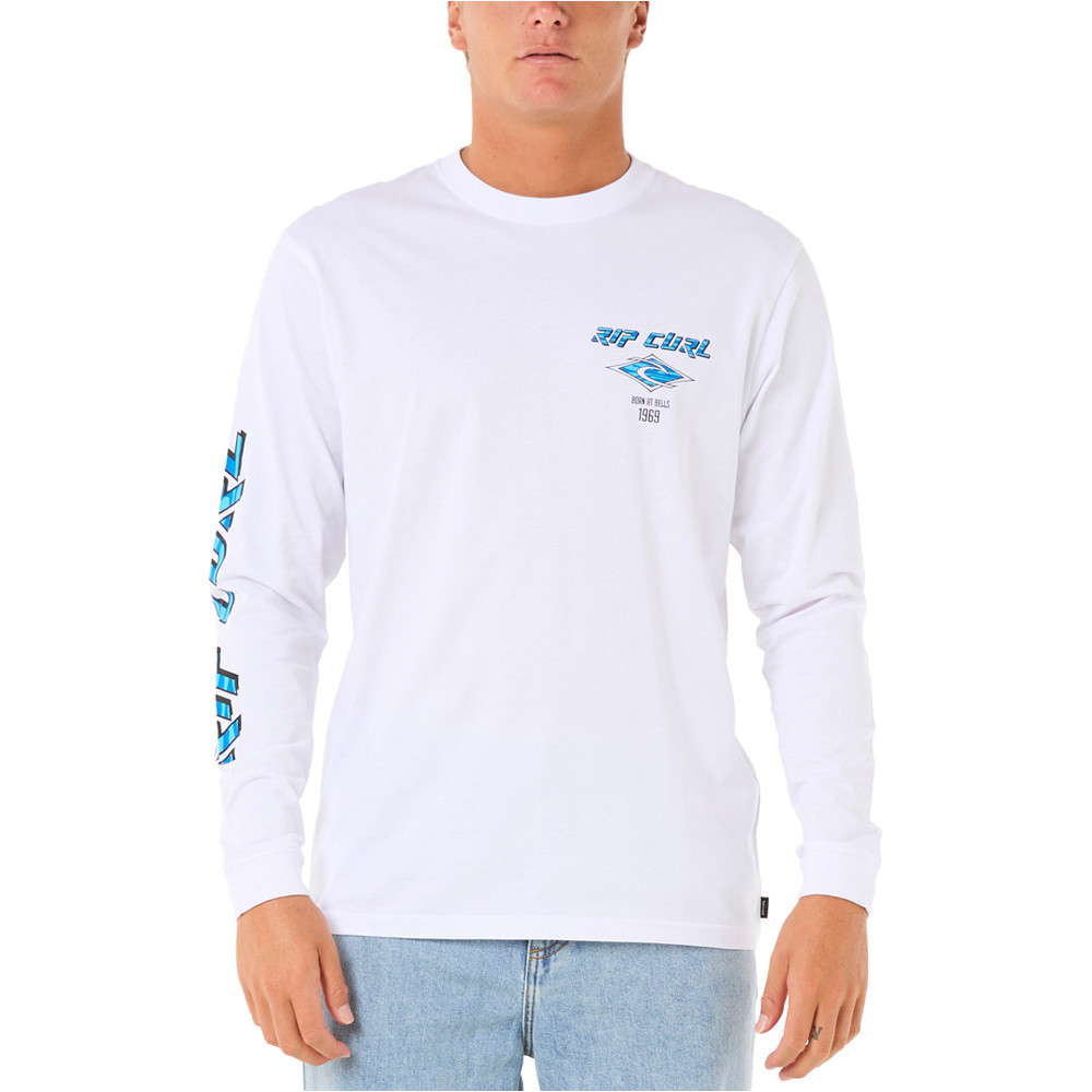 Rip Curl camiseta manga larga hombre FADE OUT ICON L/S TEE vista frontal
