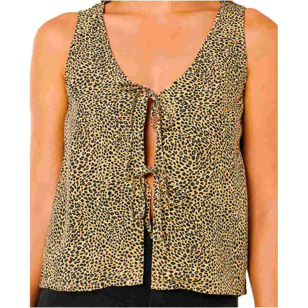 Rip Curl camiseta tirantes mujer ANIMAL INSTINCTS TIE FRONT TOP vista detalle