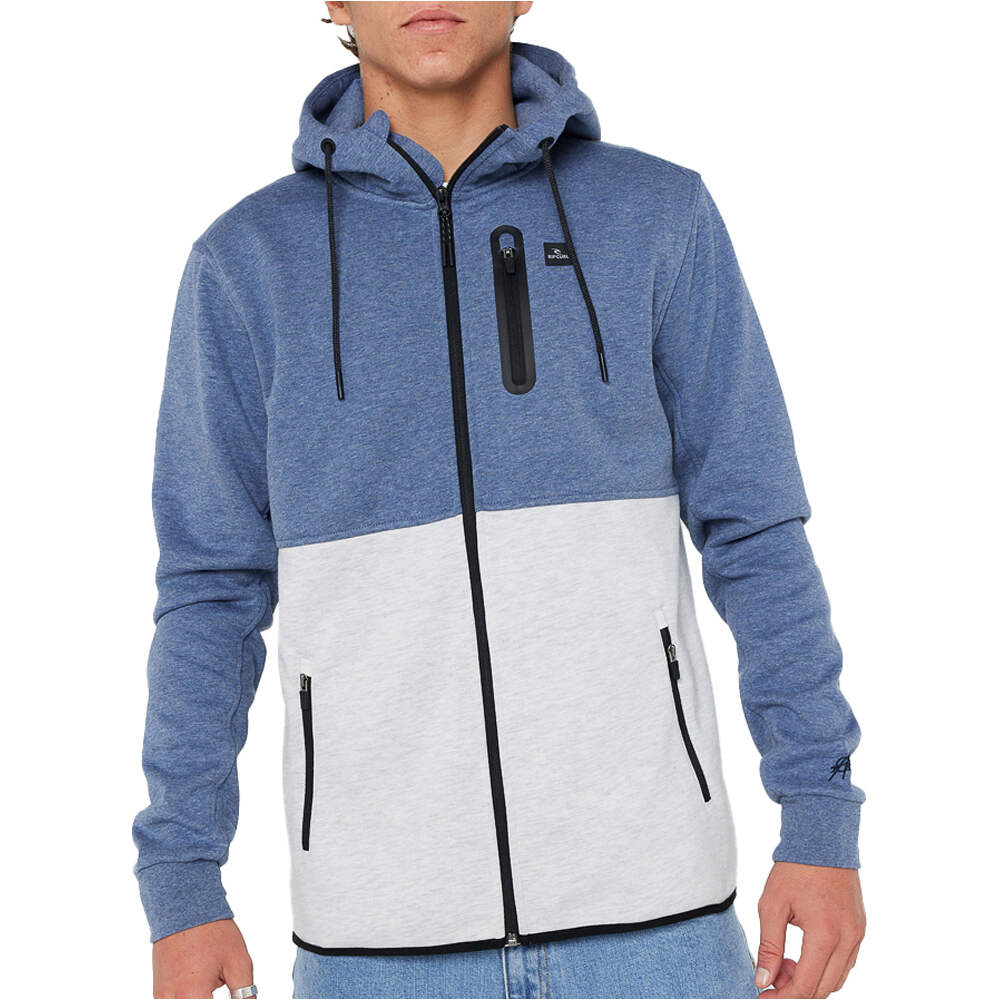 Rip Curl chaquetas hombre ANTI SERIES DEPARTED ZIP THR vista frontal