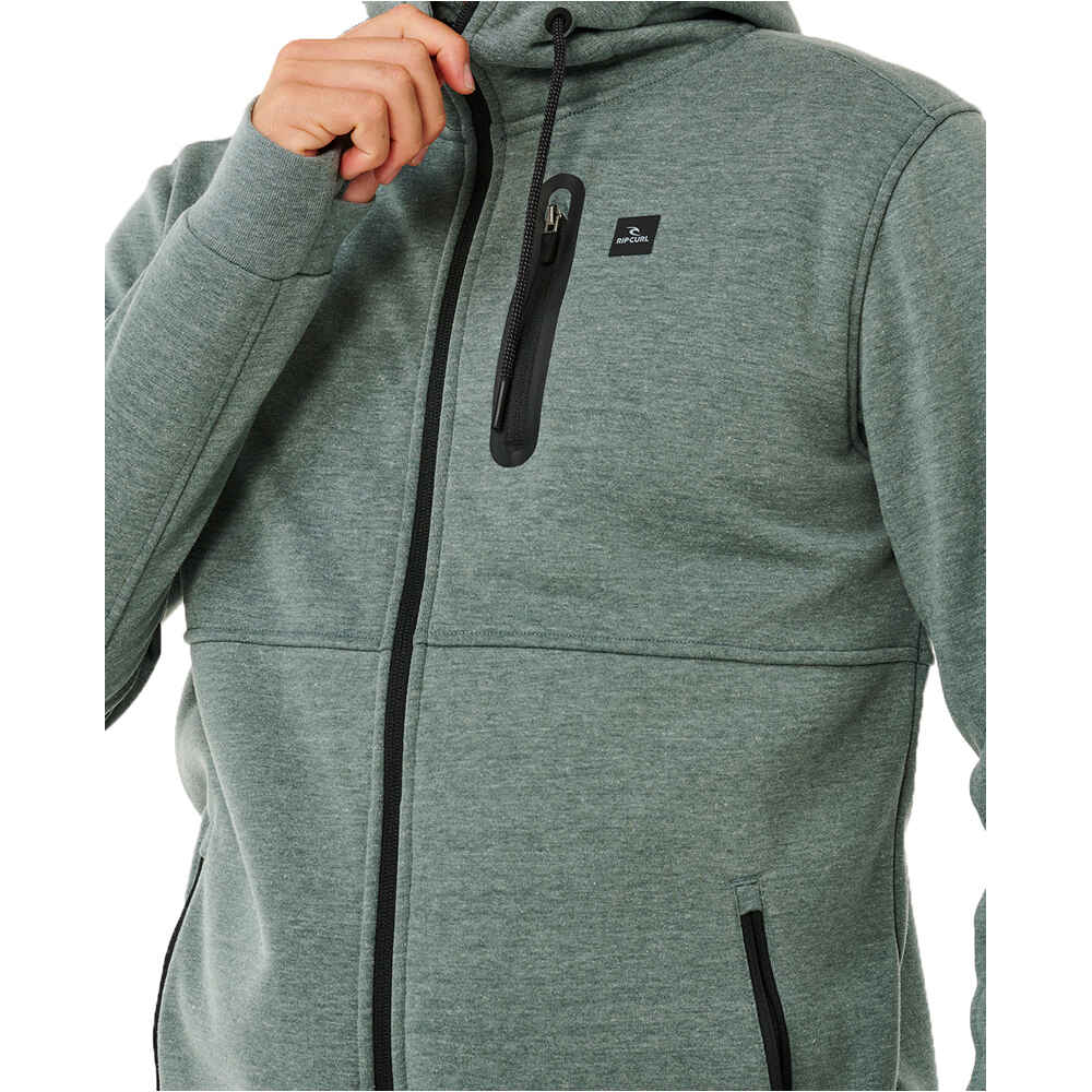 Rip Curl chaquetas hombre ANTI SERIES DEPARTED ZIP THRU vista detalle