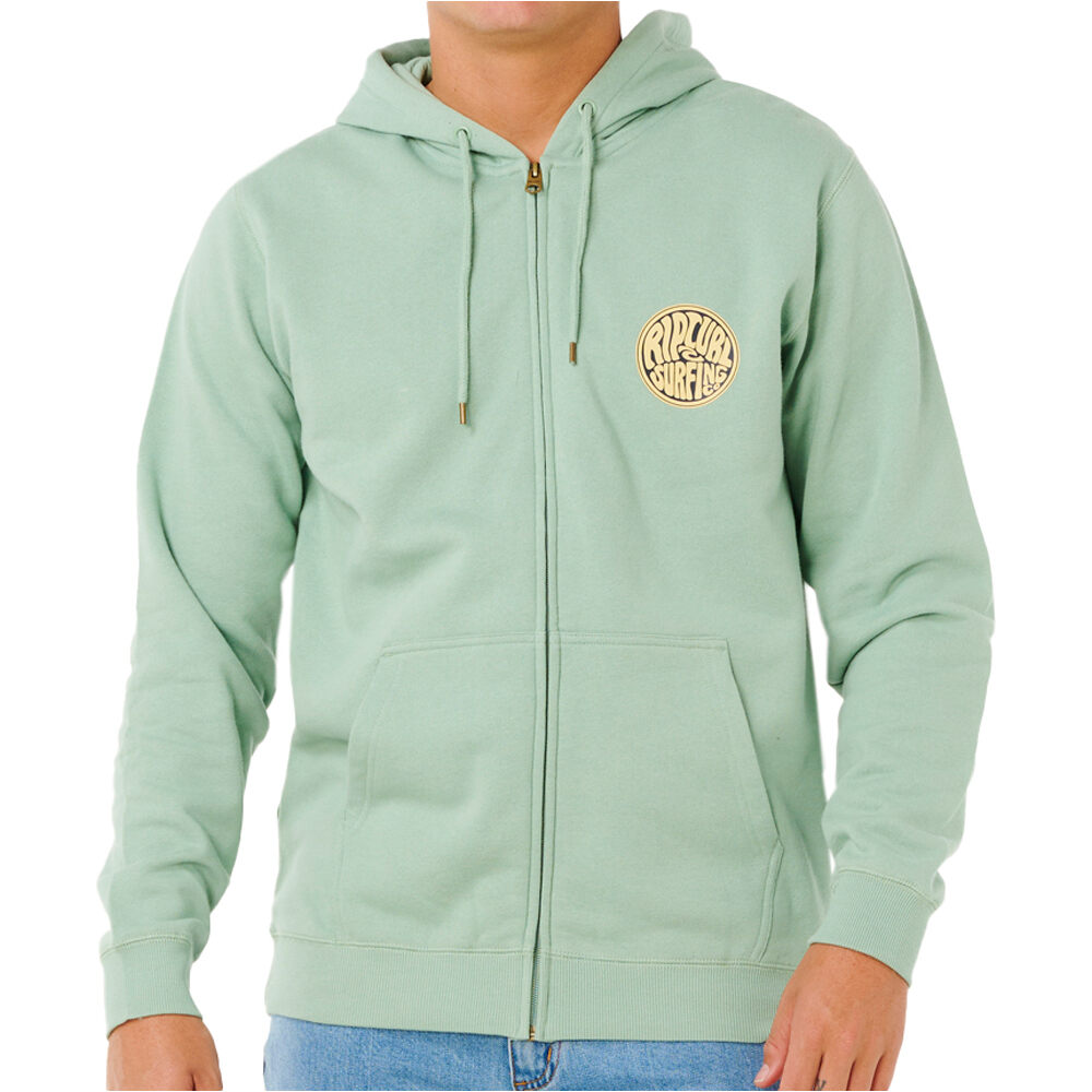 Rip Curl chaquetas hombre STREAMLINE ZIP THRU vista frontal