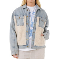 Rip Curl chaquetas mujer CRUISIN. SHERPA DENIM JACKET vista frontal