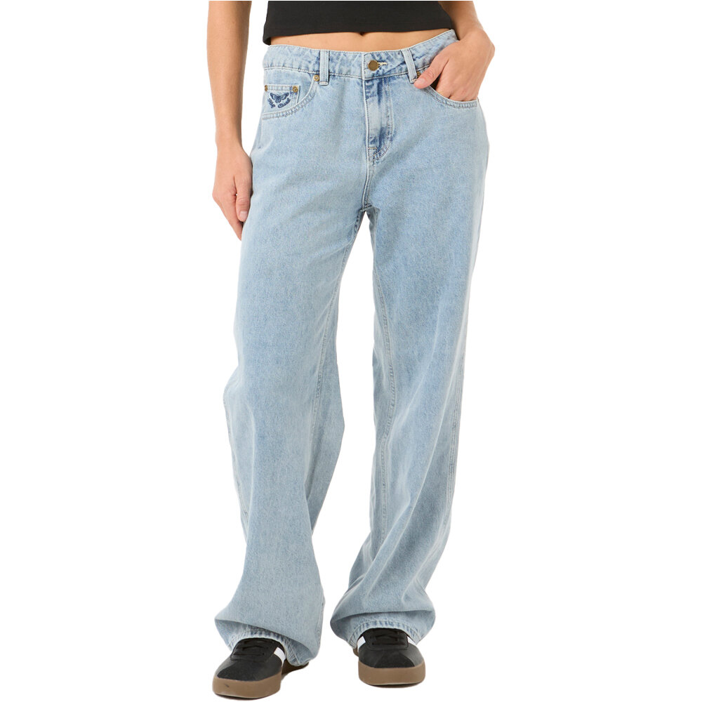 Rip Curl pantalón mujer AGGIE RELAXED JEANS vista frontal
