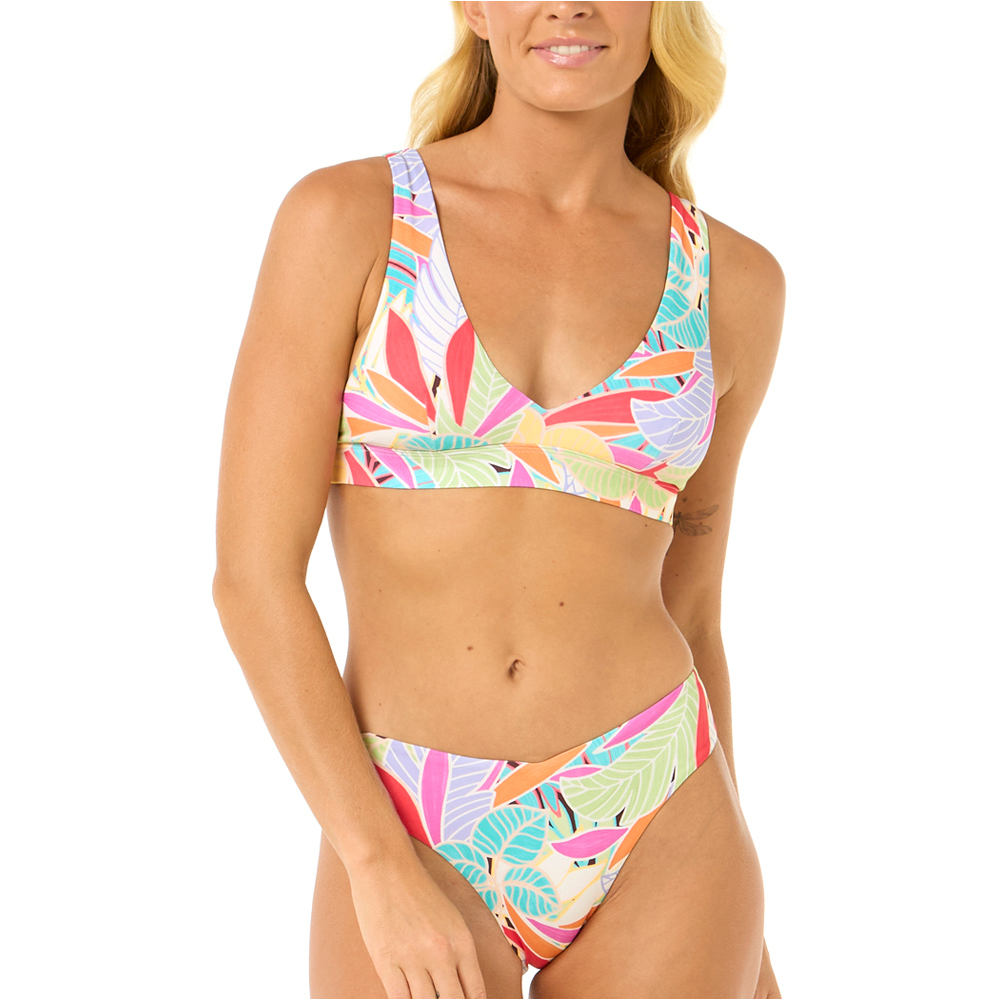 Rip Curl parte de arriba bikini CALA VADELLA HALTER vista frontal