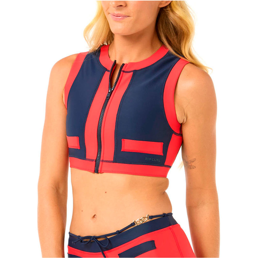 Rip Curl parte de arriba bikini COCO SHORT SLEEVE VEST vista detalle