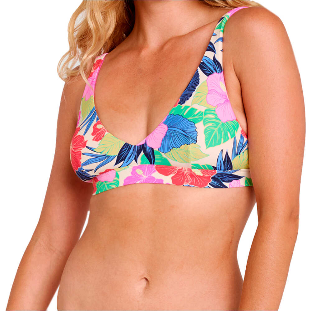 Rip Curl parte de arriba bikini PARTY WAVE HALTER vista frontal