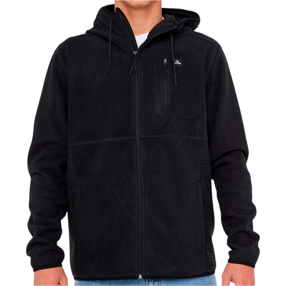Rip Curl polar hombre DEPARTED POLAR FLEECE ZIP THRU vista frontal