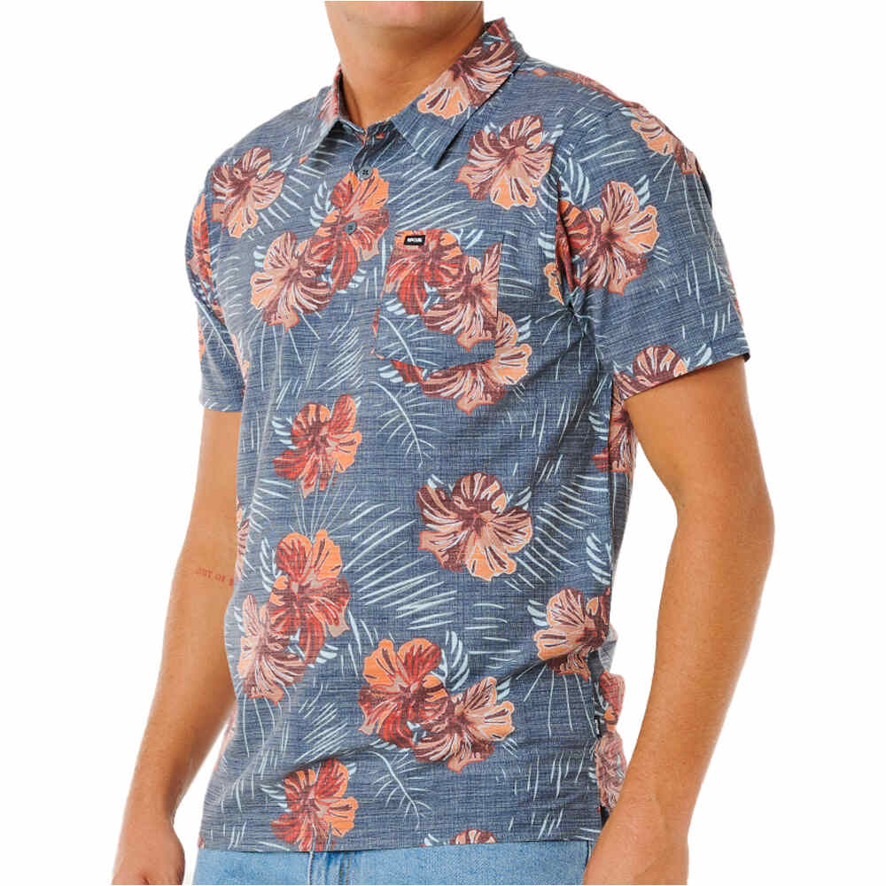 Rip Curl polo manga corta hombre SESSIONS AEROTECH POLO vista frontal