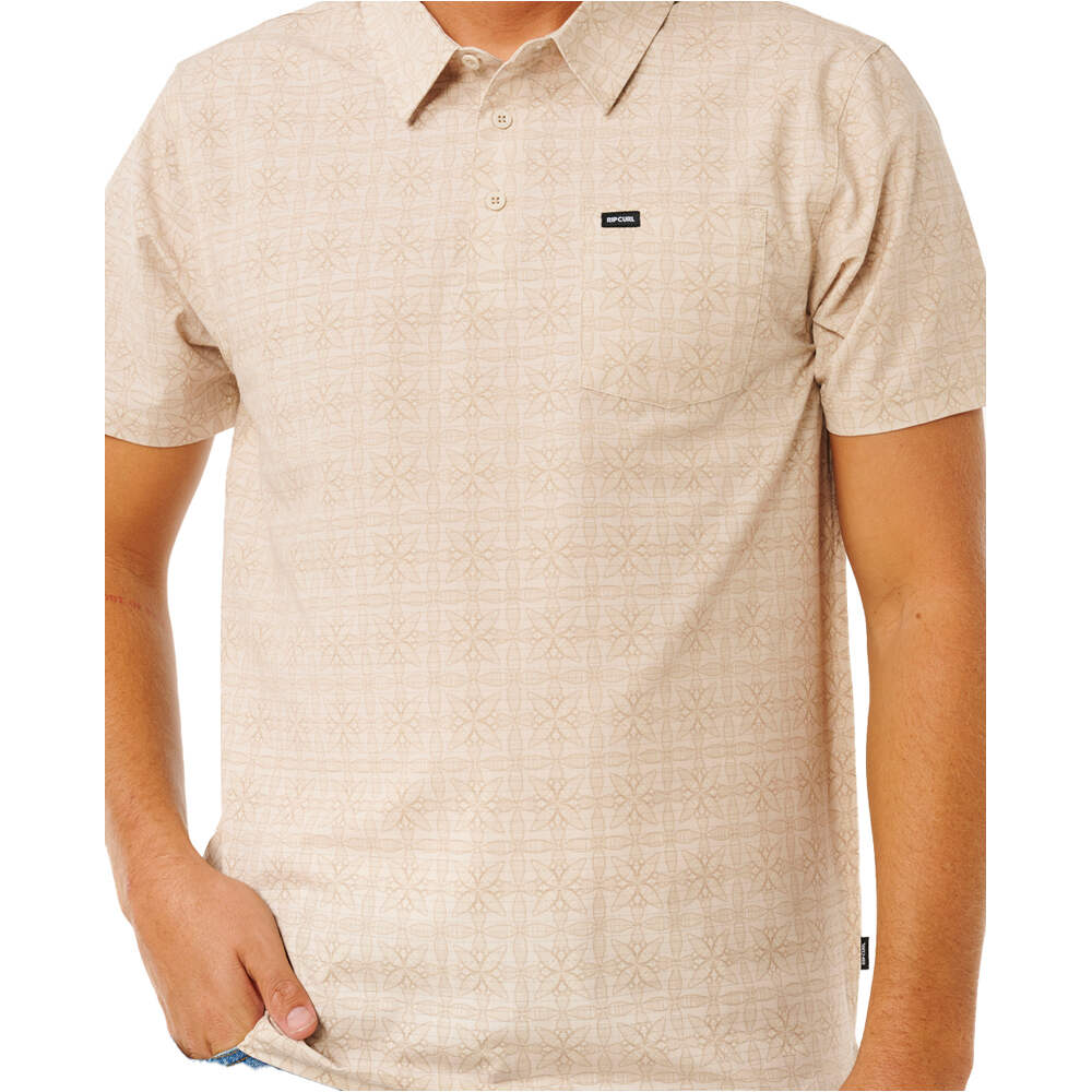 Rip Curl polo manga corta hombre SESSIONS AEROTECH POLO vista trasera