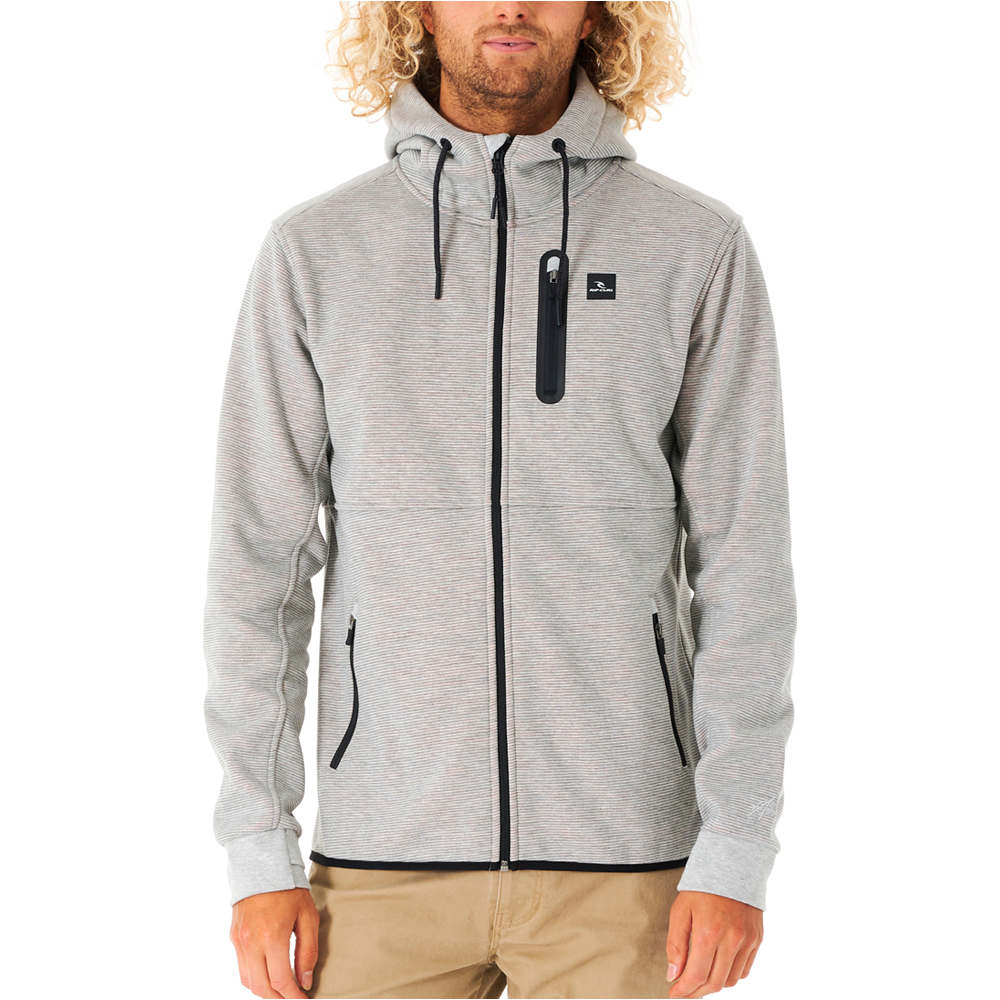 Rip Curl sudadera hombre ANTI SERIES DEPARTED ZIP THR vista frontal