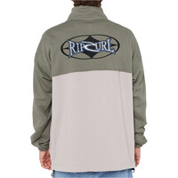 Rip Curl sudadera hombre HERITAGE OVAL 1/4 ZIP CREW vista trasera