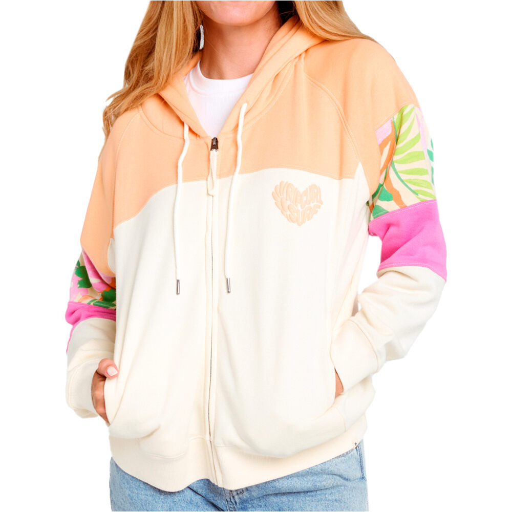 Rip Curl sudadera mujer COLOUR BLOCK Z/T HOOD vista frontal