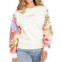 Rip Curl sudadera mujer CREW WAVY PRINT SLEEVES vista frontal