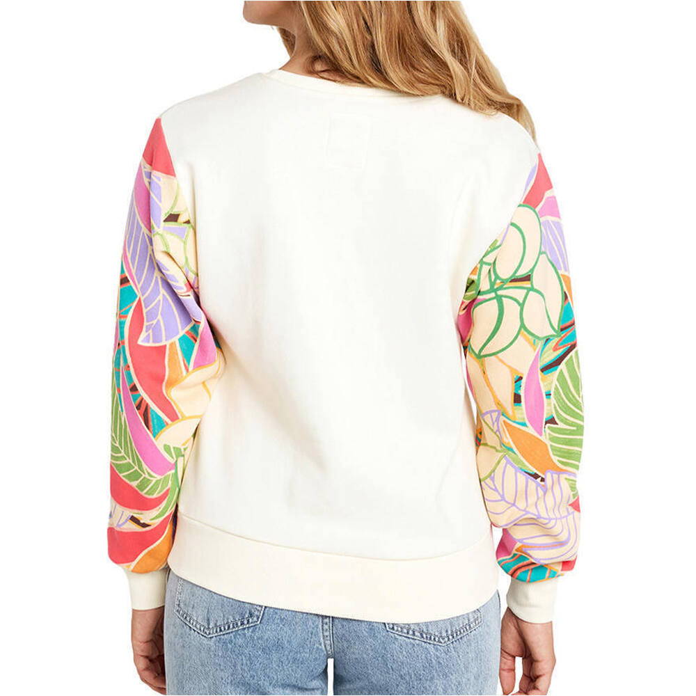 Rip Curl sudadera mujer CREW WAVY PRINT SLEEVES vista trasera