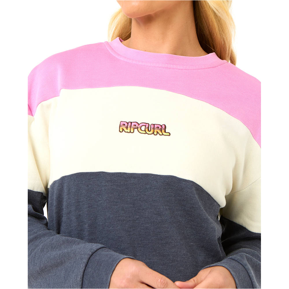 Rip Curl sudadera mujer LAS DALIAS COLOURBLOCK CREW vista detalle