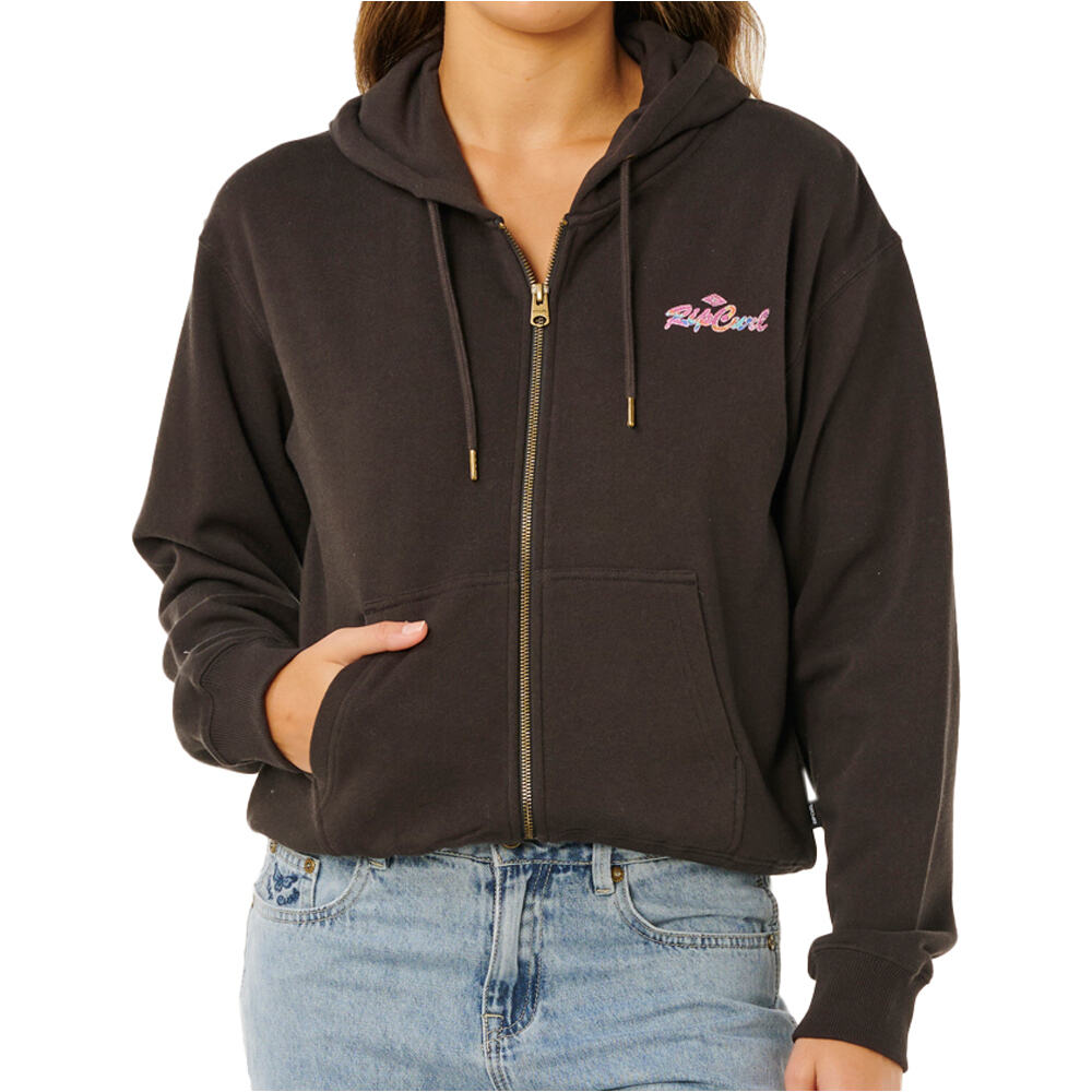 Rip Curl sudadera mujer LAY DAY RELAXED ZIP THROUGH vista frontal