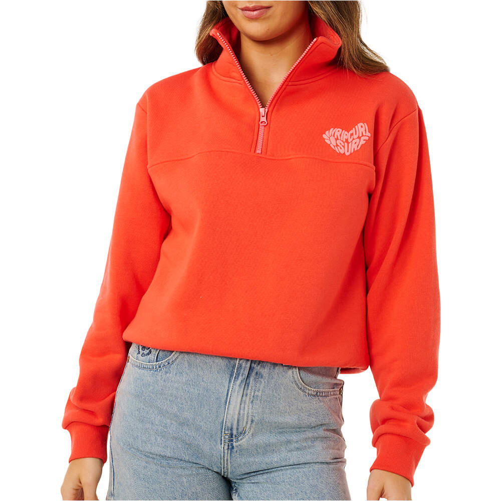 Rip Curl sudadera mujer RC HEART HALF ZIP FLEECE vista detalle