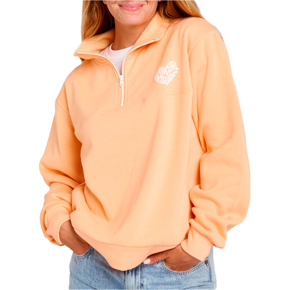 Rip Curl sudadera mujer RC HEART HALF ZIP FLEECE vista frontal