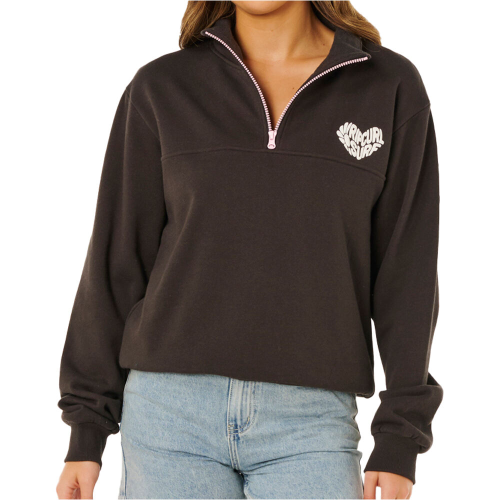 Rip Curl sudadera mujer RC HEART HALF ZIP FLEECE vista frontal