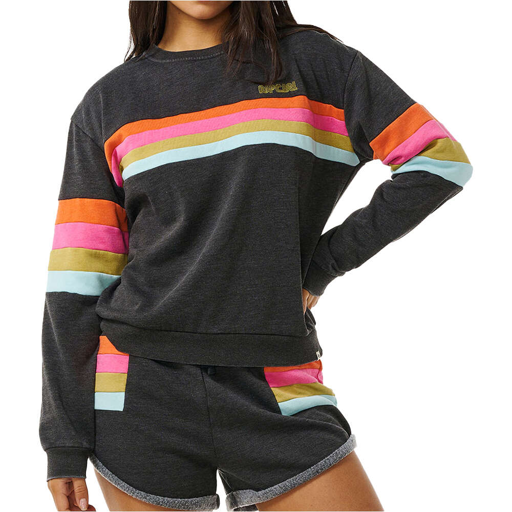Rip Curl sudadera mujer SURF REVIVAL PANELLED CREW vista frontal