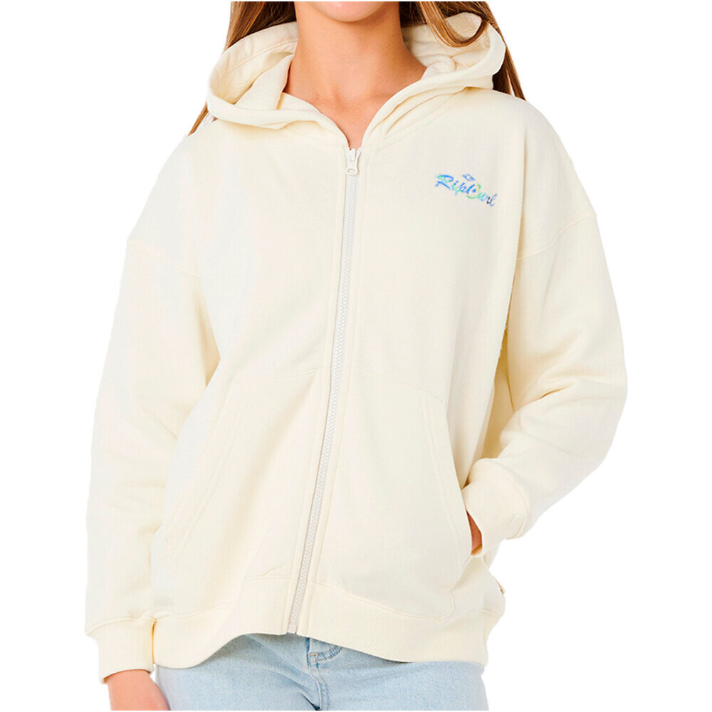 Rip Curl sudadera niña LAY DAY RELAXED Z/T-GIRL vista frontal
