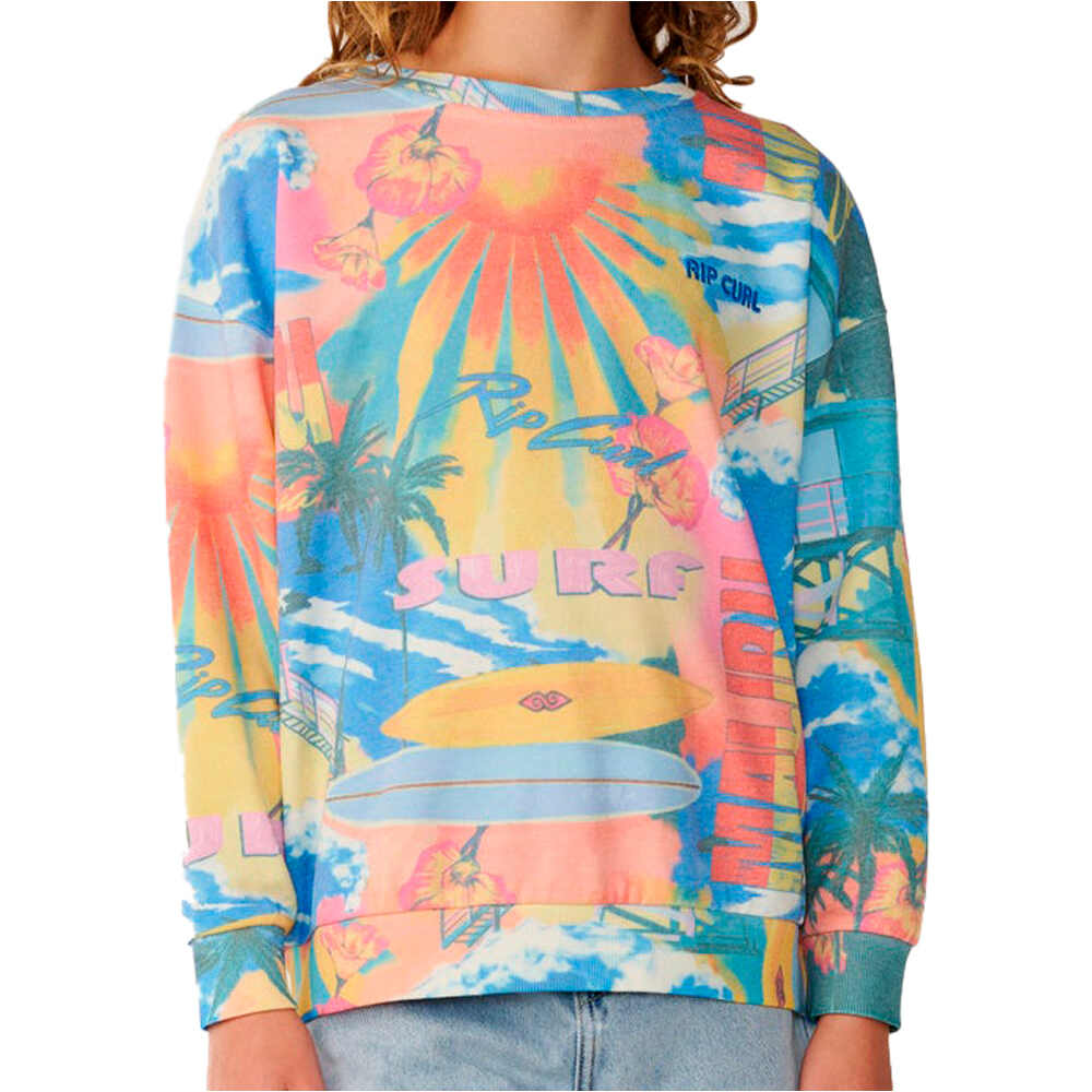 Rip Curl sudadera niña SURF SIDE RELAXED CREW-GIRL vista frontal