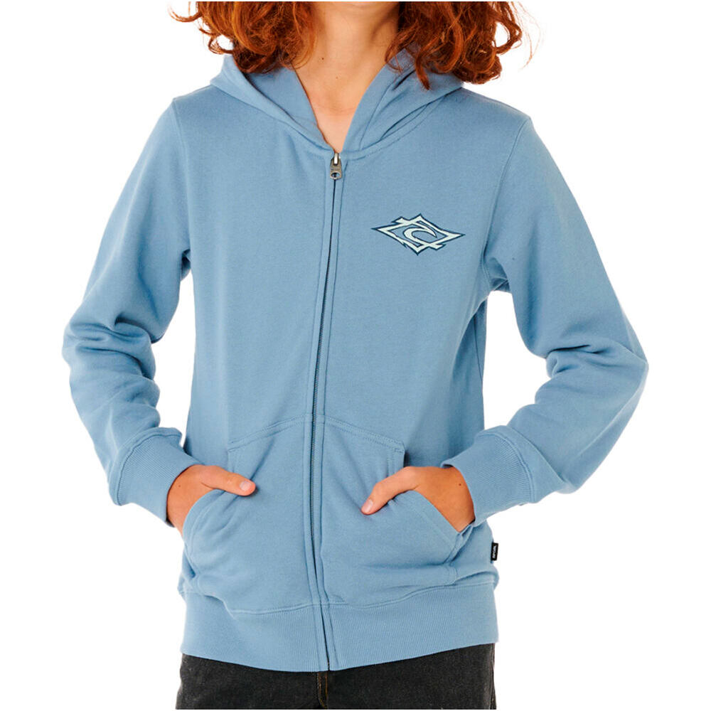 Rip Curl sudadera niño HAZEY DAYS ZIP THRU - BOY vista frontal