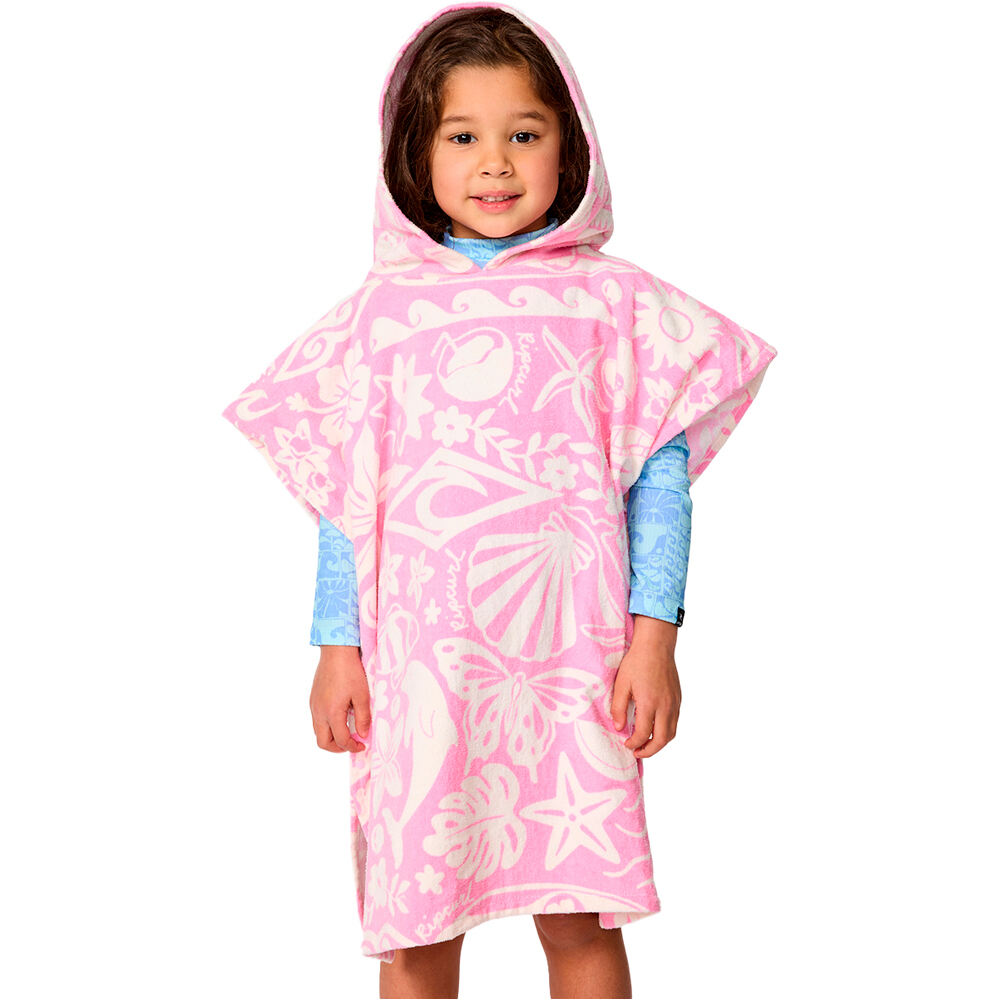 Rip Curl toallas playa infantil MIXD SNAP CTTN HOODED TWL-GIRL vista frontal